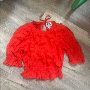 Future collective smocked Scarlet Ruffle Blouse
